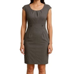 Jones New York Gray Cap Sleeve Dress